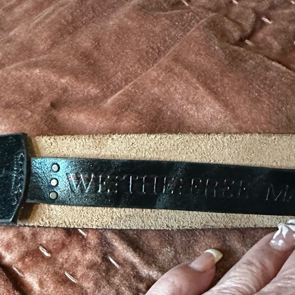 Free People Rowan Dark GreenLeather Belt main image 4